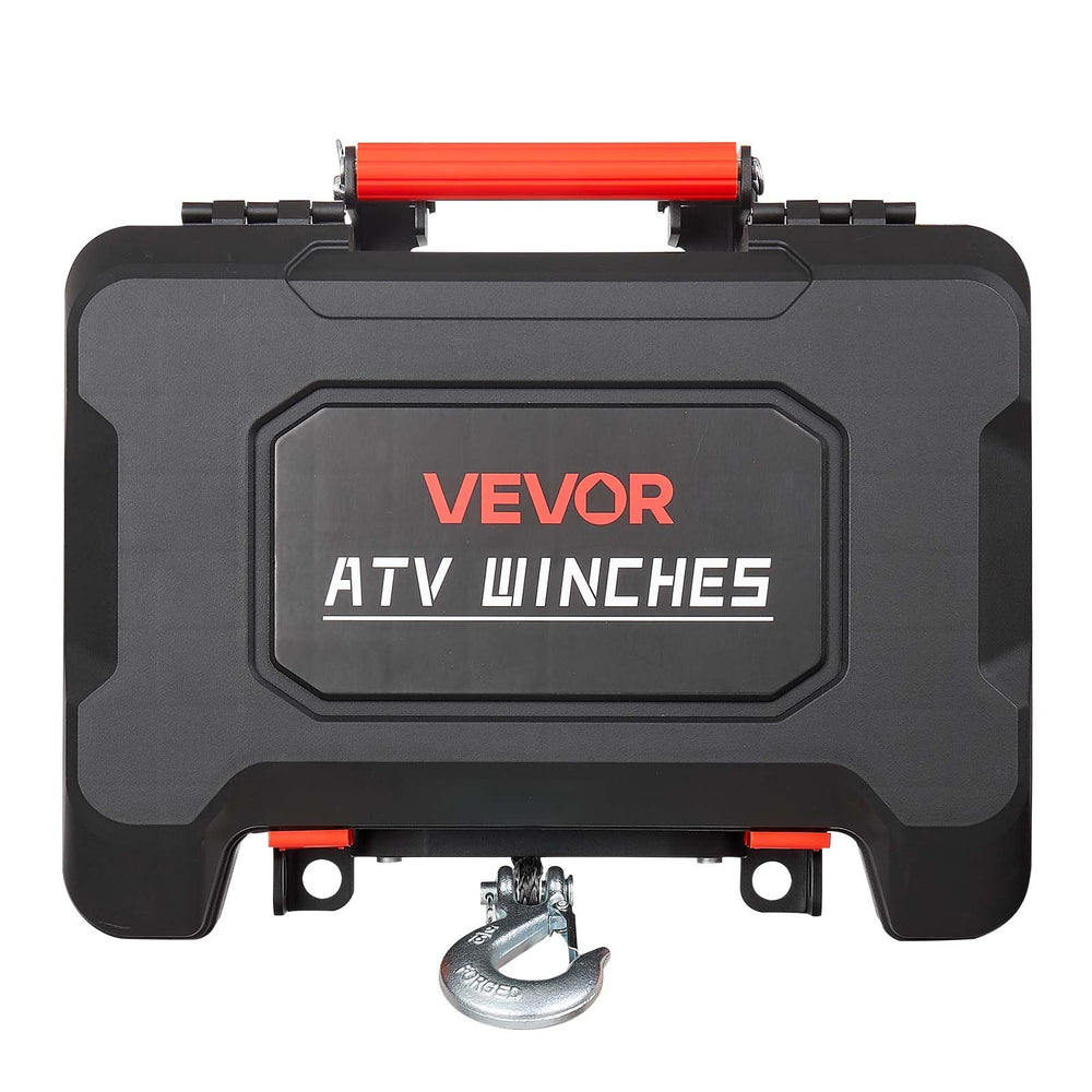 VEVOR Portable Winch, 6000 lbs 12V DC Electric Winch with Synthetic Rope, Wireless & Wired Remotes, Box-Style Recovery Kit with Fairlead, Clevis Hook, Strap for ATV UTV Off-Road Outdoor Pulling Tasks