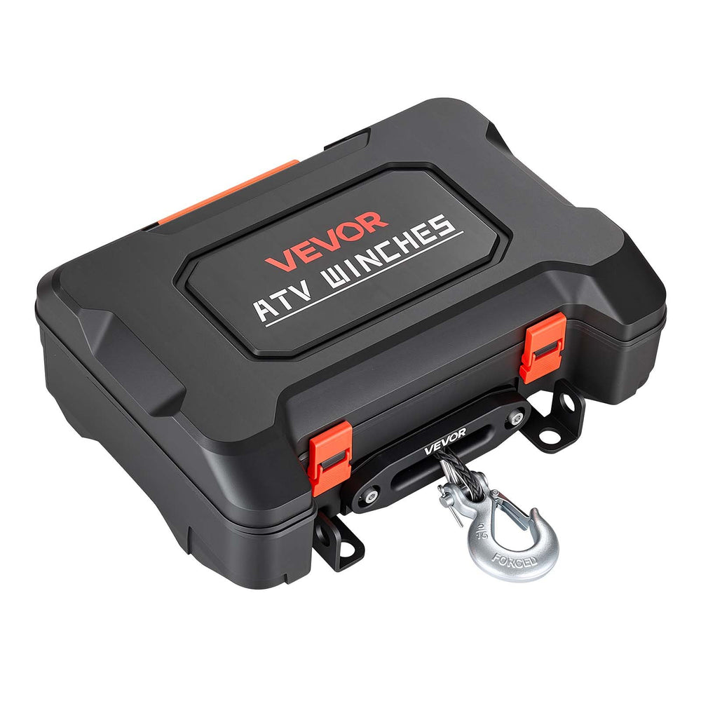 VEVOR Portable Winch, 6000 lbs 12V DC Electric Winch with Synthetic Rope, Wireless & Wired Remotes, Box-Style Recovery Kit with Fairlead, Clevis Hook, Strap for ATV UTV Off-Road Outdoor Pulling Tasks