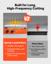 VEVOR manual tile cutter - spring-loaded base comparison graphic