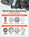 Two wheel sizes included (0.3 in and 0.9 in) for different tile surfaces