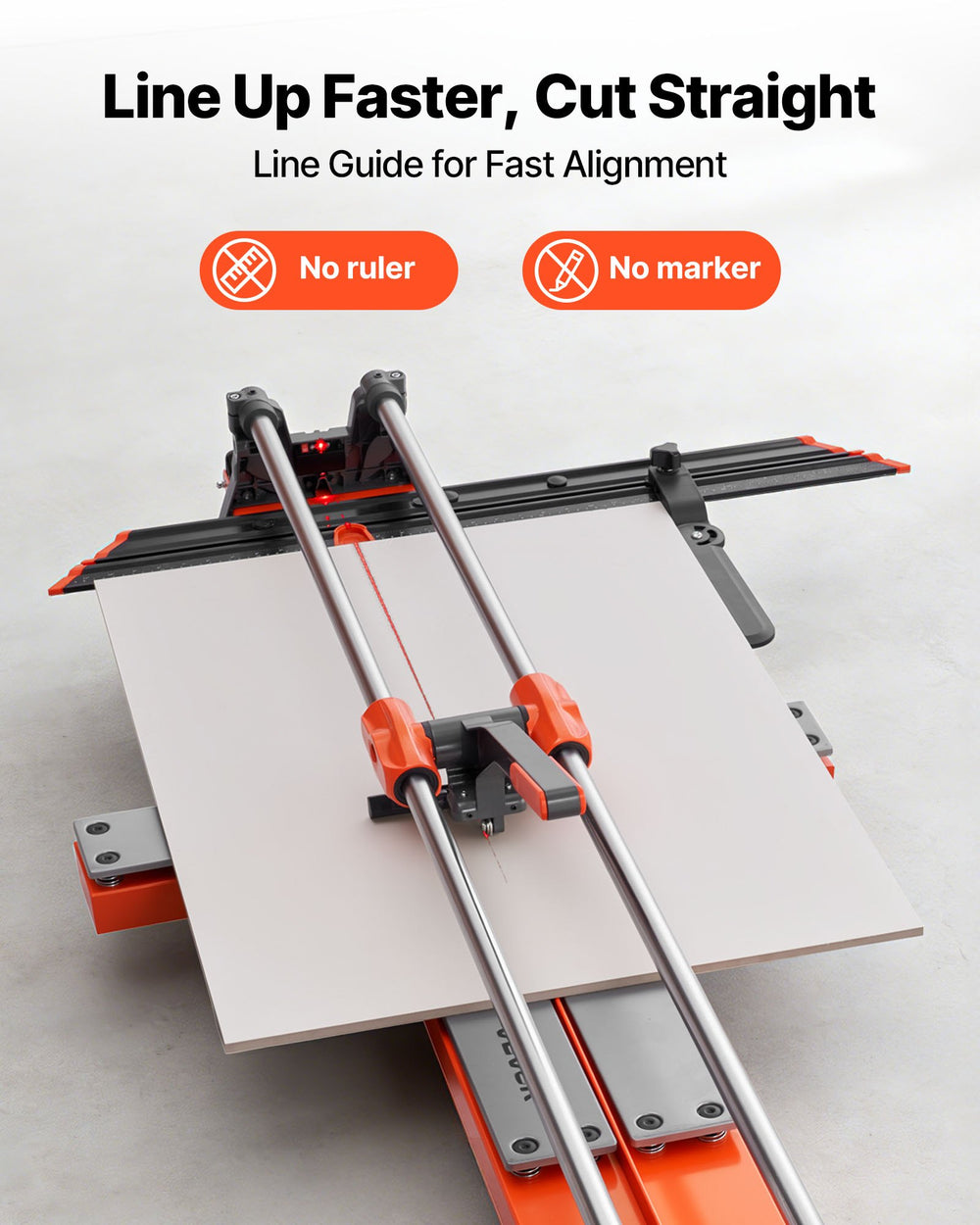 Line guide for fast alignment (no ruler, no marker)