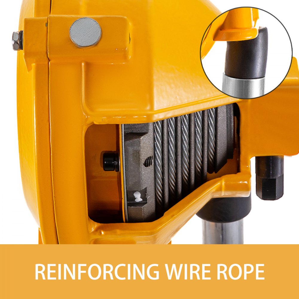 VEVOR Spring Balancer 20-33lbs(9-15kg) Retractable Tool Holder 1.5m Length Tool Balancer with Hook and Wire Rope Adjustable Balancer Retractor Hanging Holding Equipment in Yellow
