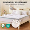 VEVOR Mattress Topper, Queen Size, 3 in Thickness, Memory Foam, Fiber Fill, Detachable & Washable Casing, Ergonomically Designed for Pressure Relief, Comfortable Cooling & Breathable, for Hot Sleepers