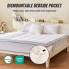 VEVOR Mattress Topper, King Size, 4 in Thickness, Memory Foam, Fiber Fill, Detachable & Washable, Ergonomically Designed for Pressure Relief, Comfortable Cooling & Breathable, Ideal for Hot Sleepers