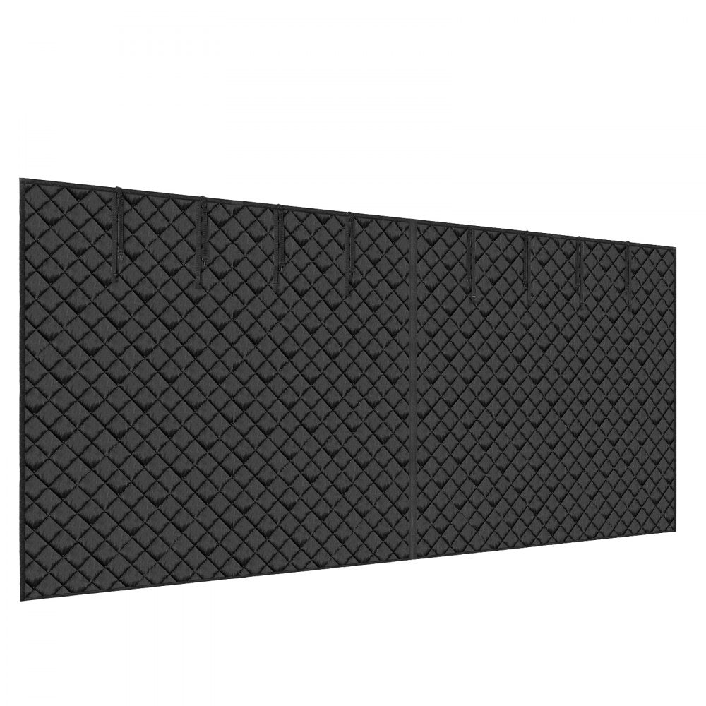 VEVOR Garage Door Screen for Winter, 18x7FT, Garage Door Insulation Kit, Magnetic Thermal Insulated Door Curtain with 300D Oxford Fabric Heavy Duty Weighted Bottom, Easy Assembly for Garage Door
