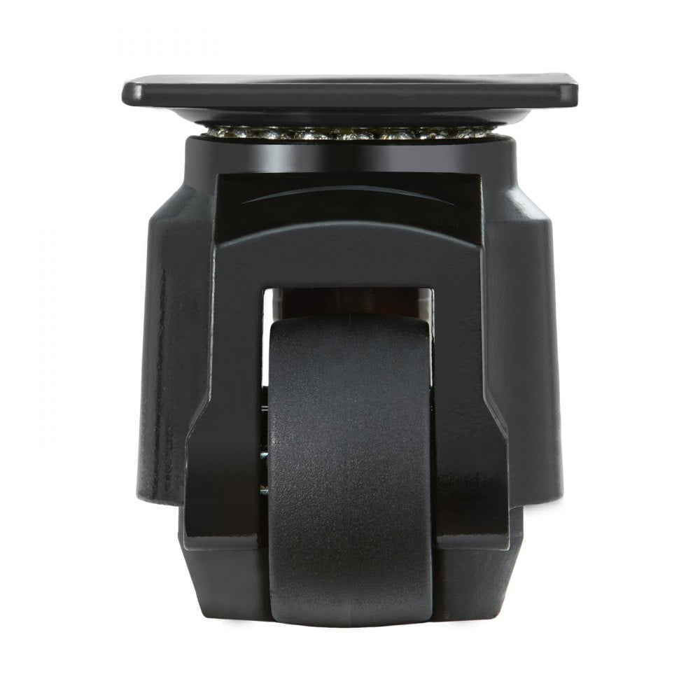 VEVOR Leveling Casters, Set of 4, 2200 lbs Total Load Capacity, 2.5 inches, Heavy Duty with Upgraded Handle Design, 360 Degree Swivel Caster Wheels, Adjustable Casters with Feet for Workbench, Machine