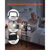 VEVOR Bed Rails for Elderly Adults Bed Side Assist Rail with Floor Support, Motion Sensor LED Light, 300LBS Dual-Handle Support, Adjustable Handle Length, Storage Pocket, Fits King Queen Full Twin Bed