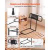 VEVOR Bed Rails for Elderly Adults Folding Bed Side Rail with Floor Support, Length & Height Adjustable, 300LBS Strong Capacity, Bedside Assist Cane with Storage Pocket, Fits King Queen Full Twin Bed
