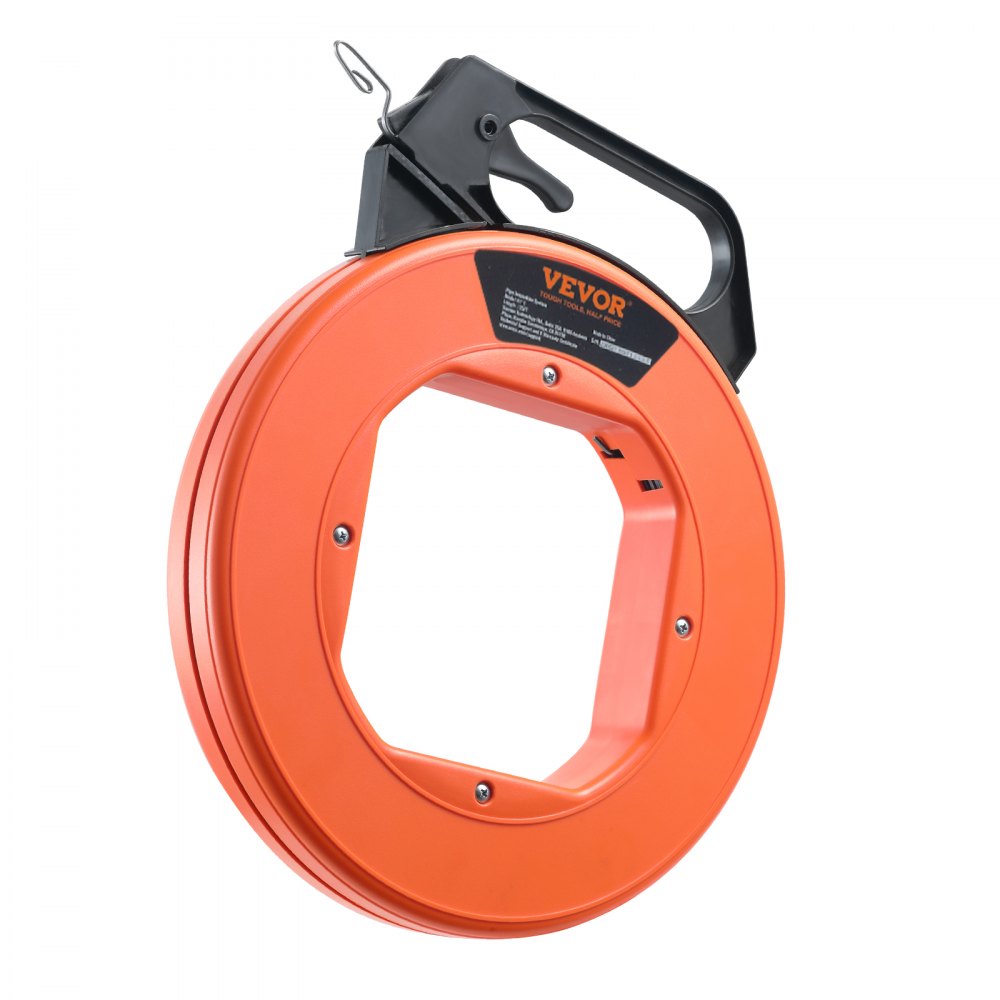 VEVOR Steel Wire Puller, 240ft, 1/8in, with Enhanced Housing & Handle, Simplified Cable Pulling Device, Adaptable for Wall & Electrical Conduit Wiring, Insulated