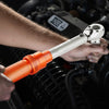 VEVOR Click Torque Wrench Set, 1/4Inch Drive, 20-240 lbf-in / 2.3-27.1N.m, Dual-direction and Dual Range Scales, 72-Tooth, ±3% High Precision, with Bits, Sockets, Adapters, Extension Bar, Orange