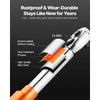 VEVOR Click Torque Wrench Set, 1/4Inch Drive, 20-200lbf-in/2.3-22.6N.m, Dual-direction and Dual Range Scales, 72-Tooth, ±3% High Precision, with Bit Sockets, Extension Bar, for Bicycle Repair, Orange