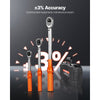 VEVOR Click Torque Wrench Set, 3 Pieces, 1/4, 3/8, 1/2 Inch Drive, 10-170 lbf-ft, 5-45 lbf-ft, 20-240 lbf-in, Dual-direction and Dual Range Scales, 72-Tooth, ±3% High Precision, for Bicycle Repair