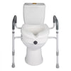 VEVOR Raised Toilet Seat with Arms, 350 lbs Capacity, 5-Inch Lift Height & Adjustable Width, Widened Commode Elevated Toilet Seat Riser with Handles for Seniors, Elderly, Handicap, Disabled, Adults