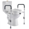 VEVOR Raised Toilet Seat with Arms, 350 lbs Capacity, 5-Inch Lift Height & Adjustable Width, Widened Commode Elevated Toilet Seat Riser with Handles for Seniors, Elderly, Handicap, Disabled, Adults