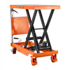 VEVOR Hydraulic Lift Table Cart, 2200 lbs Capacity 40 in Lifting Height, for Material Handling, Moving, Transportation, Manual Single Scissor Lift Table, with 4 Wheels and Handle, Heavy-Duty Steel