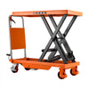 VEVOR Hydraulic Lift Table Cart, 2200 lbs Capacity 40 in Lifting Height, for Material Handling, Moving, Transportation, Manual Single Scissor Lift Table, with 4 Wheels and Handle, Heavy-Duty Steel