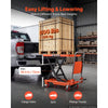 VEVOR Hydraulic Lift Table Cart, 500 lbs Capacity 28.5 in Lifting Height, for Material Handling, Moving, Transportation, Manual Single Scissor Lift Table, 4 Wheels and Foldable Handle, Premium Steel