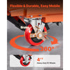 VEVOR Hydraulic Lift Table Cart, 500 lbs Capacity 28.5 in Lifting Height, for Material Handling, Moving, Transportation, Manual Single Scissor Lift Table, 4 Wheels and Foldable Handle, Premium Steel