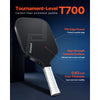 VEVOR Pickleball Paddle, T700 Carbon Fiber Surface & Honeycomb Core, Professional Pickleball Paddle with Increased Power & Control & Spin, Pro Pickle Ball Racket for Adults, Men & Women, Black