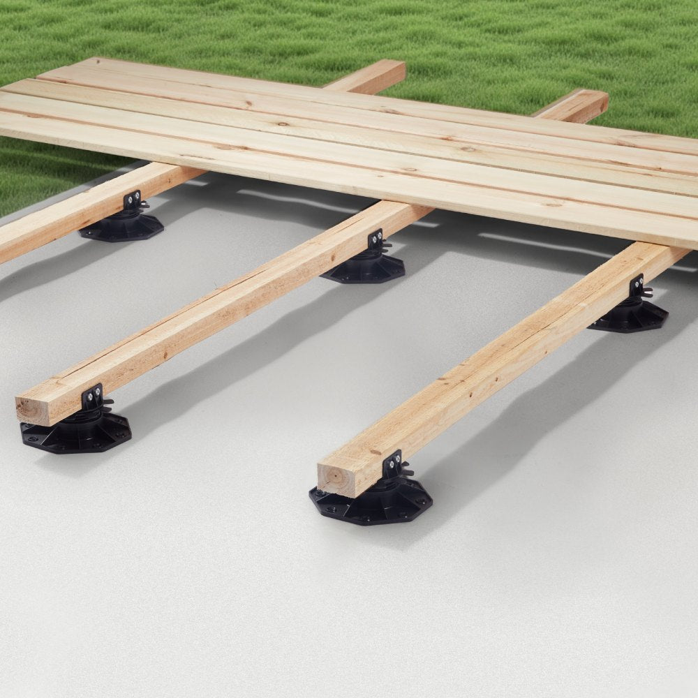 VEVOR Deck Blocks 24 PCS, 2000lbs / 907.18kg Load Capacity Deck Support Plastic Pedestal Paver, Raising 1.18 - 2.36 inch / 30 - 60 mm, Height Adjustable Shed Foundation Base for Wood Concrete Metal