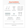 VEVOR Faux Wood Blinds, 2" Slat, 34.5" W x 60" H, Cordless Window Blinds and Shades with Decorative Board, Easy to Clean and Simple Light Adjustment, for Room Darkening, Home Interior Windows, White