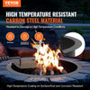 VEVOR Fire Pit Ring, Fire Pit Insert with Barbecue Fire Ring, 35-In Outer/31-In Inner Diameter, 8.5in Height, Carbon Steel Liner DIY Campfire Ring above/In-Ground, for Outdoor Camping, Bonfires