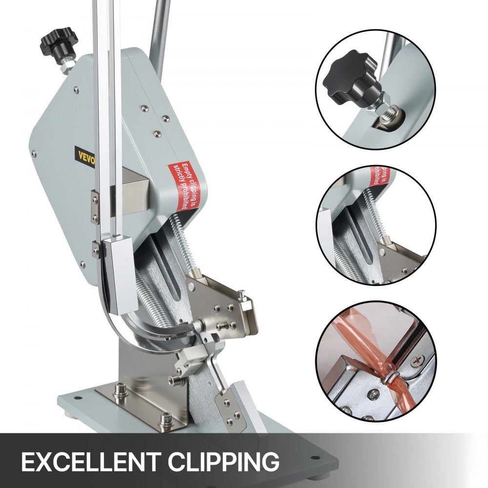 VEVOR Manual U-shape Sausage Clipper Clipping Machine Food Clipping Maker for Sausage Packing Sealing with 1 Box of Buckles 5000pcs