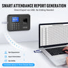 VEVOR Time Clock, Fingerprint Time Clocks for Employees Small Business, Biometric Time Clock with USB Drive,  Automatic Punch In/Out, No Monthly Fees
