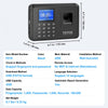 VEVOR Time Clock, Fingerprint Time Clocks for Employees Small Business, Biometric Time Clock with USB Drive,  Automatic Punch In/Out, No Monthly Fees