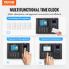 VEVOR Time Clock, Fingerprint Time Clocks for Employees Small Business, Biometric Time Clock with 5 RFID Cards & USB Drive,  Automatic Punch In/Out, No Monthly Fees