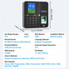 VEVOR Time Clocks for Employees Small Business with Face, Fingerprint, RFID and PIN Punching in One, Biometric Time Clock with 5 RFID Cards & USB Drive, Automatic Punch In/Out, No Monthly Fees