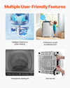 VEVOR Portable Washing Machine - user-friendly features (balance system, child lock, viewing lid, anti-rat net)