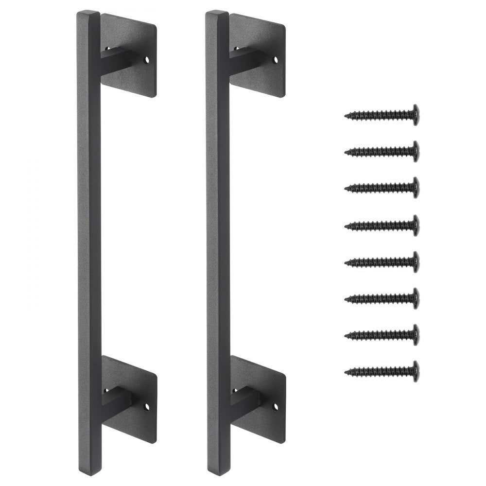 VEVOR Barn Door Handle, 2Pcs 12.6 in Rustic Fence Gate Handle, Rust-Resistant Coating, Heavy Duty Carbon Steel Outdoor Gate Handles, Easy to Install, Metal Sliding Door Pulls for Garage Shed Pantry