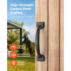 VEVOR Barn Door Handle, 4Pcs 6.5 in Rustic Fence Gate Handle, Rust-Resistant Coating, Heavy Duty Carbon Steel Outdoor Gate Handles, Easy to Install, Metal Sliding Door Pulls for Garage Shed Pantry