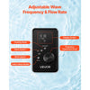 VEVOR Aquarium Wave Maker, 25W, 2380 GPH Adjustable Cross Flow Pump with Controller, Magnetic DC 24V Aquarium Powerhead, Strong Magnetic Base, 360° Rotating Wavemaker, for Saltwater Marine Freshwater