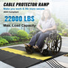 VEVOR Rubber Cable Guard, 5-Channel, 22000 lbs per Axle Load Capacity, Durable Cord Protection Ramp with Hinged Lid for Driveway, Speed Control, and Accessibility Compliance for Both Indoor & Outdo