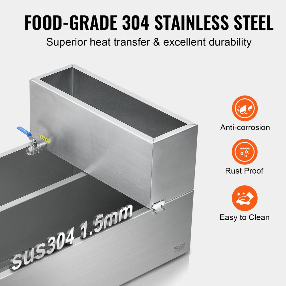 Food-grade 304 stainless steel construction (SUS304 1.5mm)