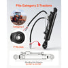 VEVOR Hydraulic Top Link Cat. 2-2 (11 in Stroke, 22-7/16 in to 33-7/16 in), Max 2900PSI Hydraulic Cylinder with 2 Hoses & G3/8" Check Valves for Tractors