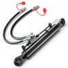 VEVOR Hydraulic Top Link Cat. 2-2 (11 in Stroke, 22-7/16 in to 33-7/16 in), Max 2900PSI Hydraulic Cylinder with 2 Hoses & G3/8" Check Valves for Tractors