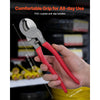 VEVOR High Leverage Cable Cutter, 9-1/4 in Compact, Forged Blades and PVC-Coated Handles, Heavy Duty Cable Cutting Pliers Tool for 4/0 AWG Aluminum, 2/0 AWG Soft Copper and 100-Pair 24AWG Comm Cables