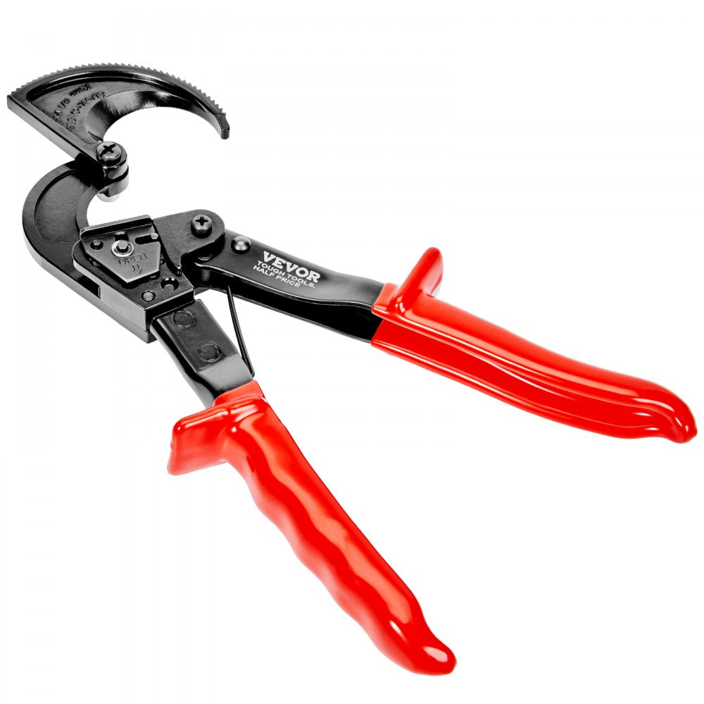 VEVOR Ratcheting Cable Cutter, 10" Wire Cutter Heavy Duty with Gloves, Strong Silicon-Manganese Spring Steel Blade-for Cutting Up to  240 mm² /473 MCM  Electrical Wire