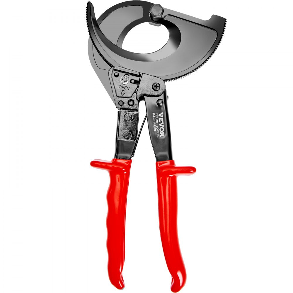 VEVOR Ratcheting Cable Cutter, 11" Wire Cutter Heavy Duty with Gloves, Strong Silicon-Manganese Spring Steel Blade-for Cutting Up to  400 mm² / 780 MCM Electrical Wire