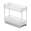 VEVOR Pull Out Spice Rack Organizer for Cabinet, 2 Tier Slide Out Spice Rack Organizer, Heavy Duty Metal Seasoning Kitchen Basket for Inside Cabinets & Pantry Closet, 4.33"W x 8.46"D x 10.43"H, Silver
