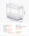 VEVOR Pull Out Spice Rack Organizer for Cabinet, 2 Tier Slide Out Spice Rack Organizer, Heavy Duty Metal Seasoning Kitchen Basket for Inside Cabinets & Pantry Closet, 4.33"W x 8.46"D x 10.43"H, Silver