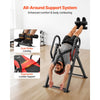 VEVOR Inversion Table, 300 lbs Capacity Heavy Duty Inverted Table, Back Inverter Stretcher with Dual-Roller Locking, Decompression Tables for Shoulders, Neck, Back, Multi-Angle Adjustable Tether Strap