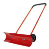 VEVOR Snow Pusher Shovel with Wheels, 37.8 in Wheeled Snowplow Shovel with Bi-Directional Angled Blade & 90° Adjustable Handle, Durable Plastic Winter Shovels, Portable Snow Removal Tool for Driveway