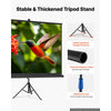 VEVOR Projector Screen with Stand, 100 Inch 4:3 4K 1080P HD Movie Screen, 170° Wide Viewing, Wrinkle-Free Projection Screen with Stable Tripod & Portable Bag for Home Theater, Immersive Movie Nights