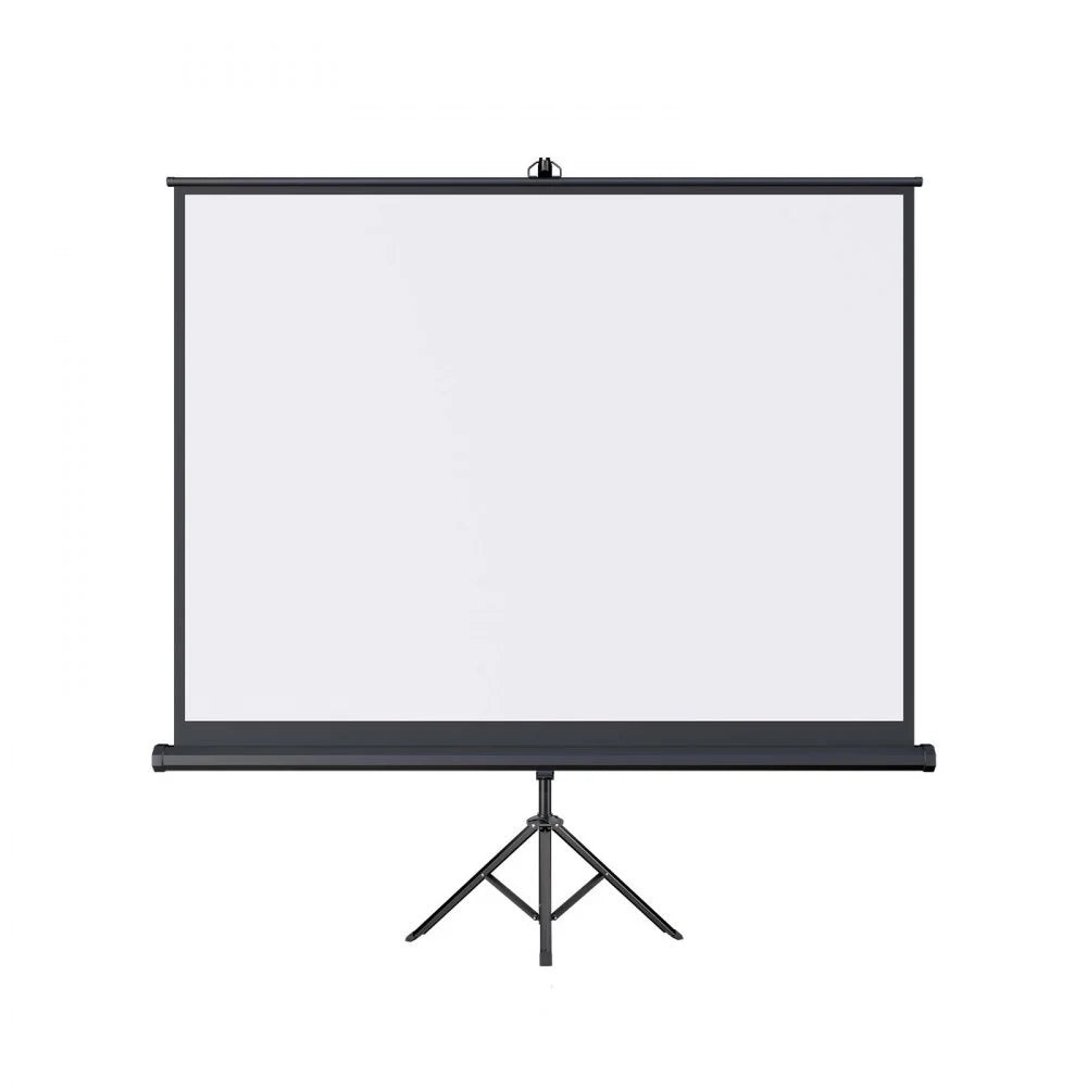 VEVOR Projector Screen with Stand, 100 Inch 4:3 4K 1080P HD Movie Screen, 170° Wide Viewing, Wrinkle-Free Projection Screen with Stable Tripod & Portable Bag for Home Theater, Immersive Movie Nights