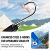 VEVOR 50 Piece Flat Bungee Cord, 19.8 mm Heavy Duty Bungee Straps with Steel S-Hooks, 21" Elastic Bungee Rope for Cargo, Tarps, Trucks and Tent, Black