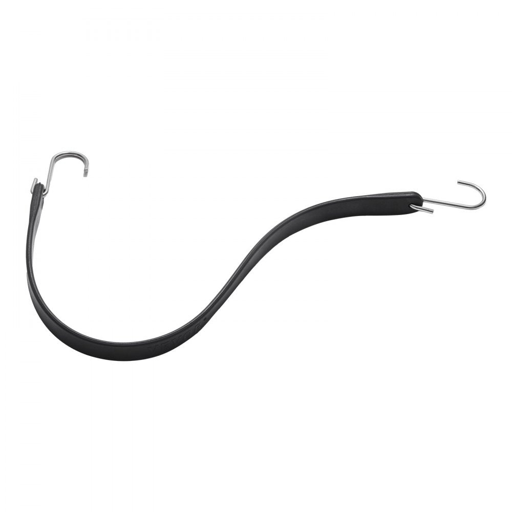 VEVOR 50 Piece Flat Bungee Cord, 19.8 mm Heavy Duty Bungee Straps with Steel S-Hooks, 21" Elastic Bungee Rope for Cargo, Tarps, Trucks and Tent, Black